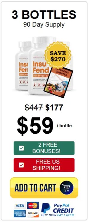 InsuFend 3 bottle package 90 day supply promotional offer